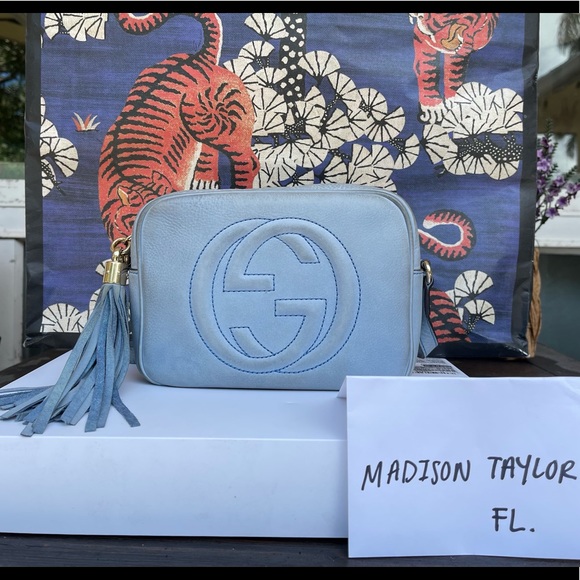 Gucci soho disco baby blue nubuck suede READ !! - Picture 1 of 12